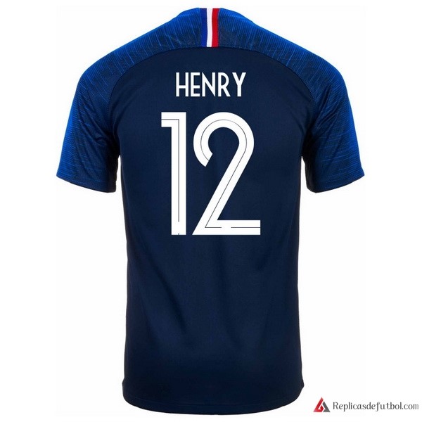 Camiseta Seleccion Francia Primera equipación Henry 2018 Azul